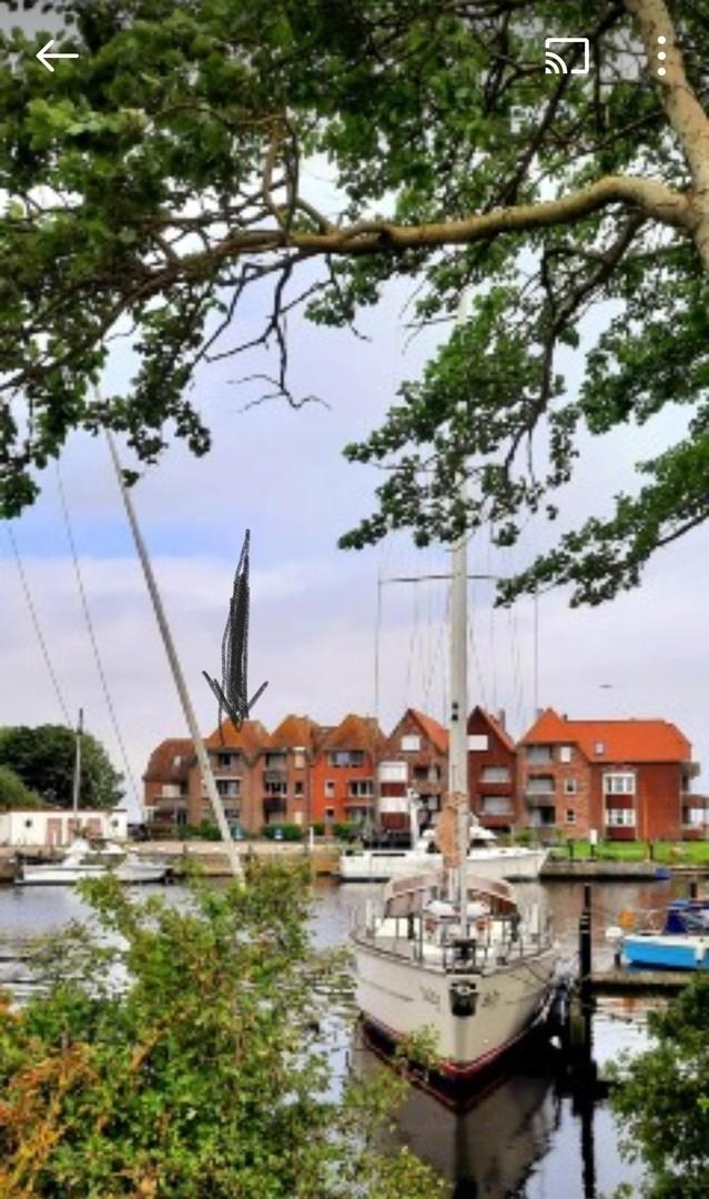 vom Hafen m Blick zum Haus