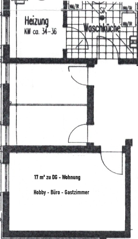 UG- Hobby-Gast-Büro 17 qm