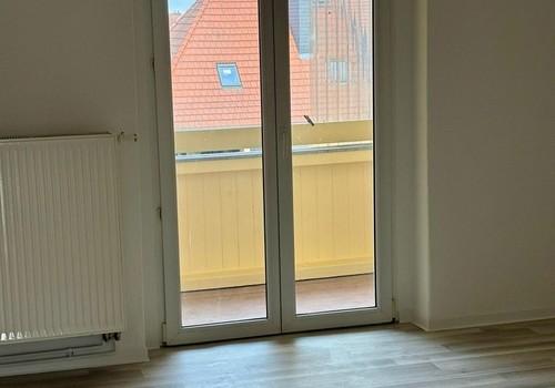 Blick zum Balkon