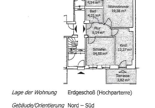 Grundriss Wohnung 1