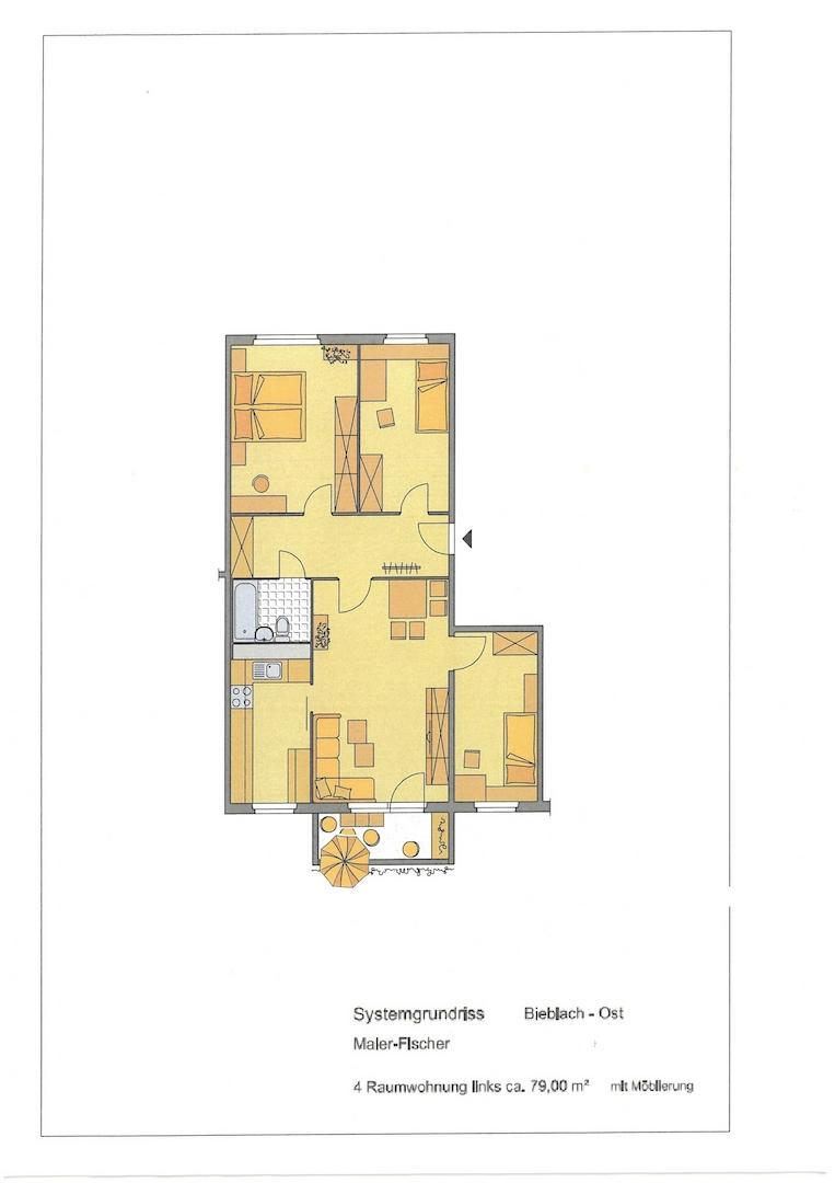 Grundriss möbliert