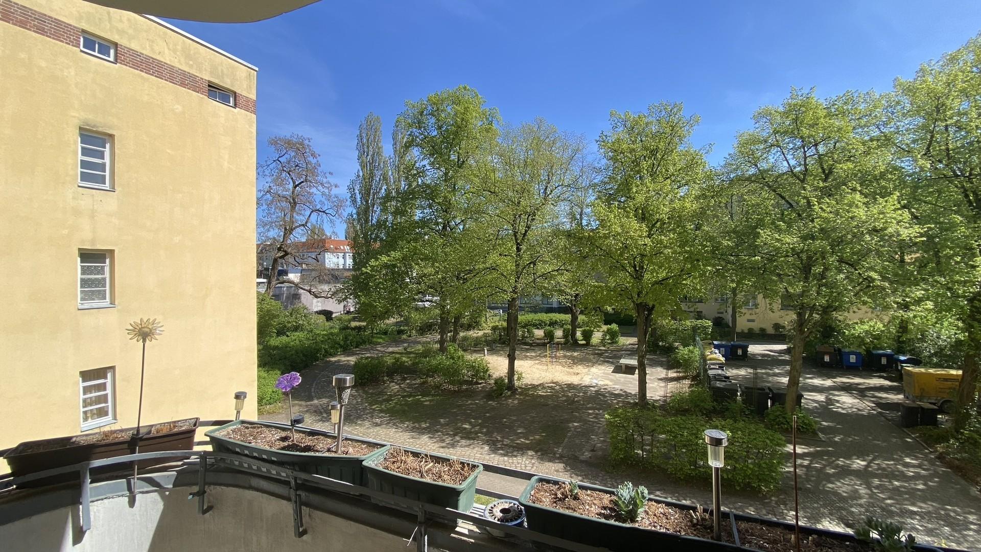 Blick vom Balkon