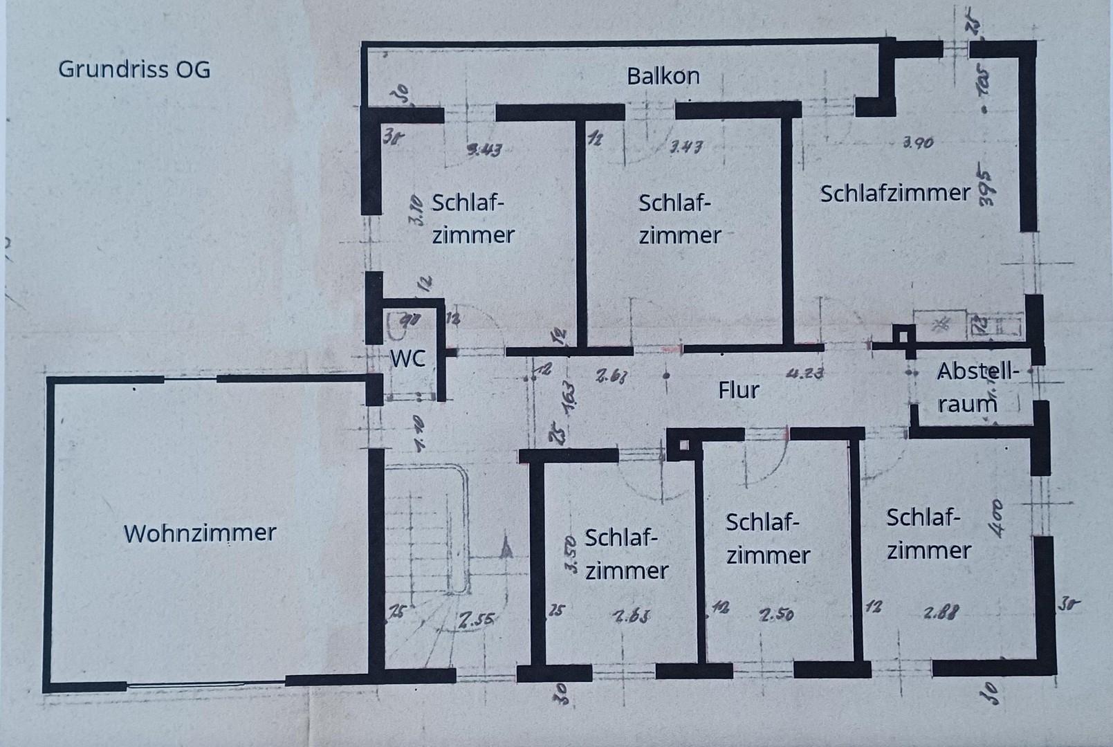 Grundriss 1. Stock