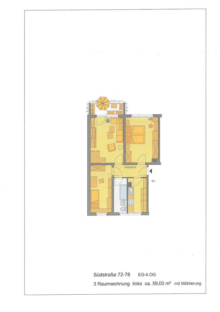 Grundriss möbliert