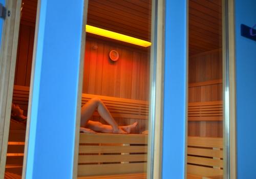 Sauna mit Farblicht