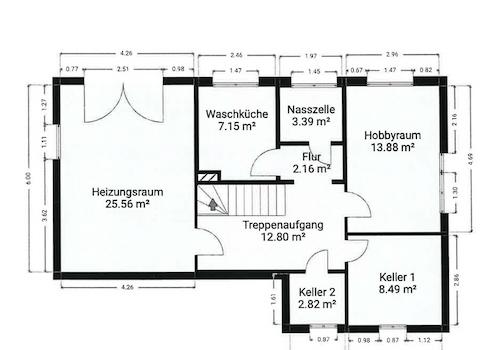 Grundriss Kellergeschoss Exposé