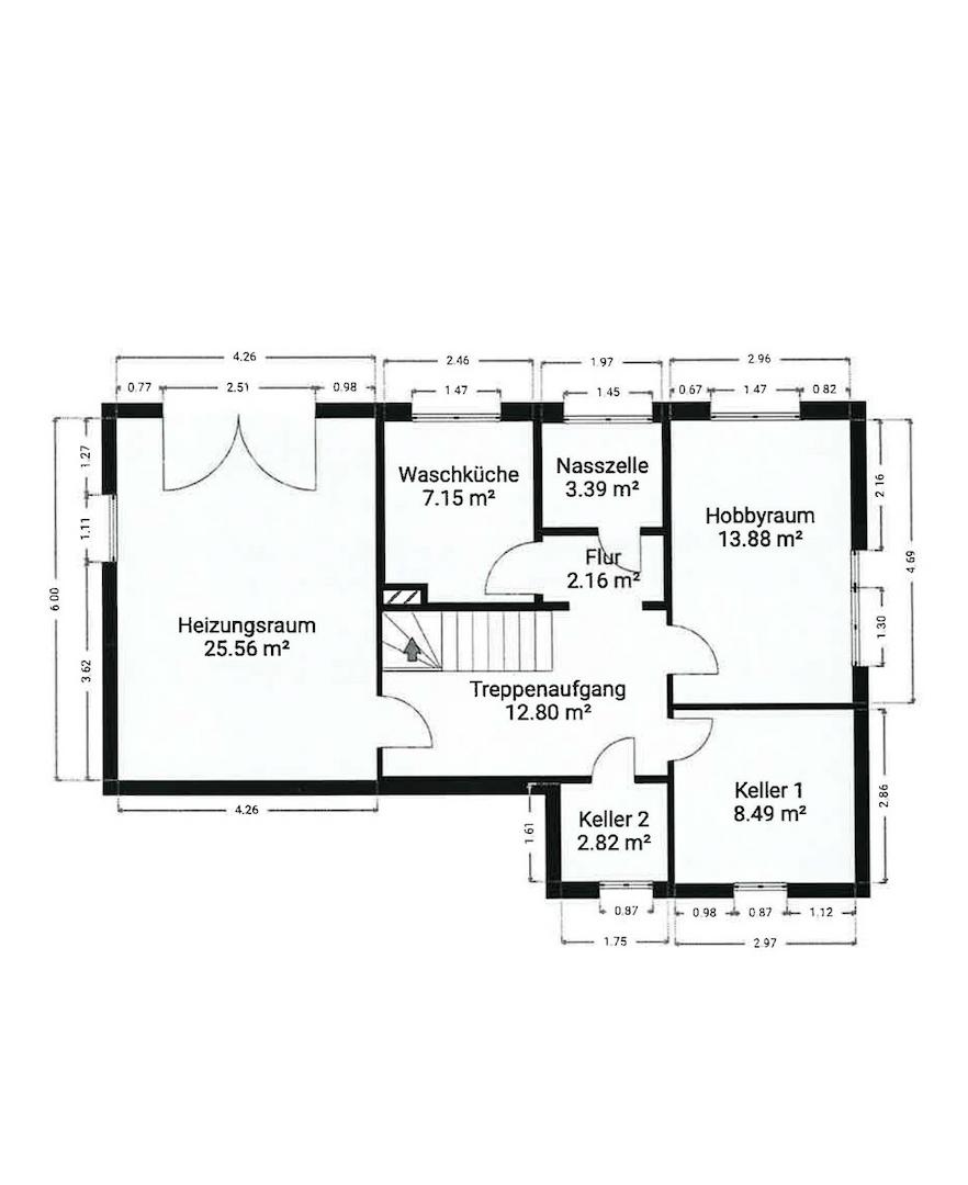 Grundriss Kellergeschoss Exposé