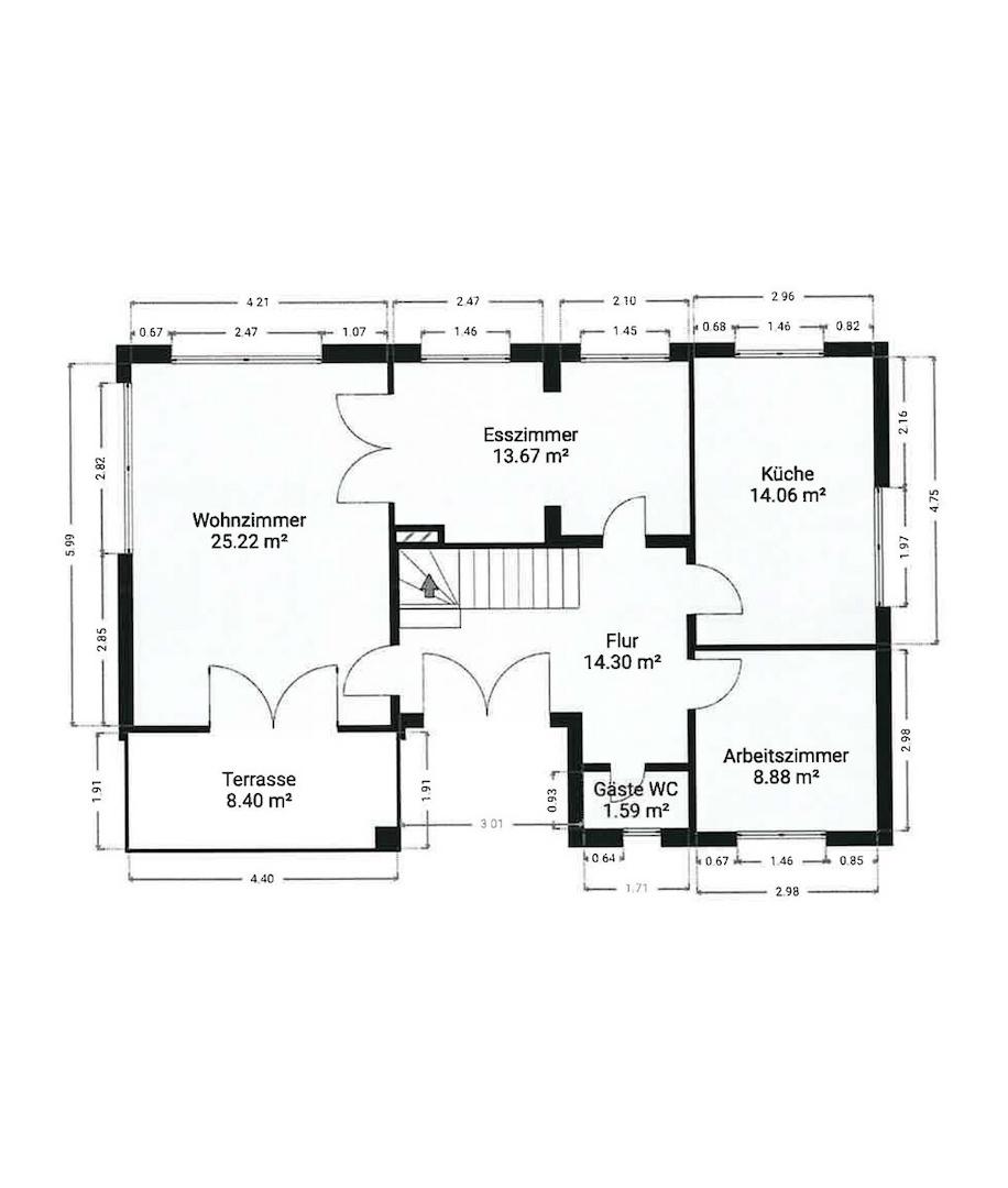 Grundriss Erdgeschoss Exposé