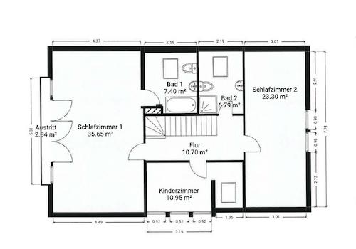 Grundriss Dachgeschoss Exposé