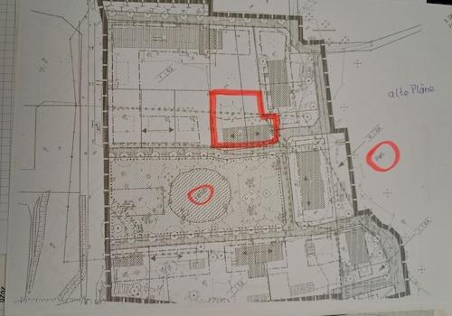 alter Lageplan mit Ruine
