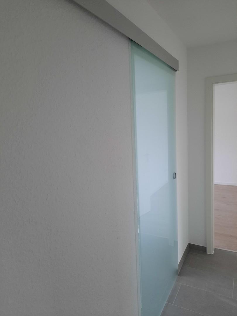 Glasschiebetür Küche