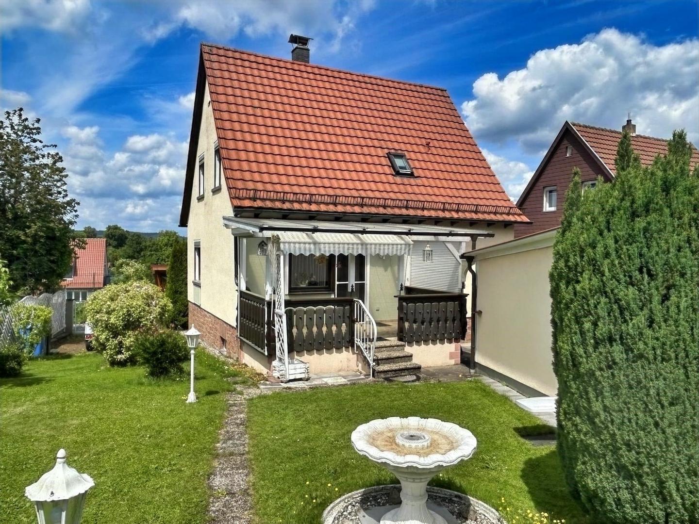 schöne, überdachte Terrasse