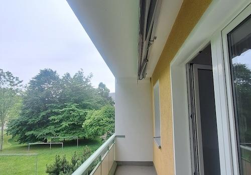 Balkon mit Markise
