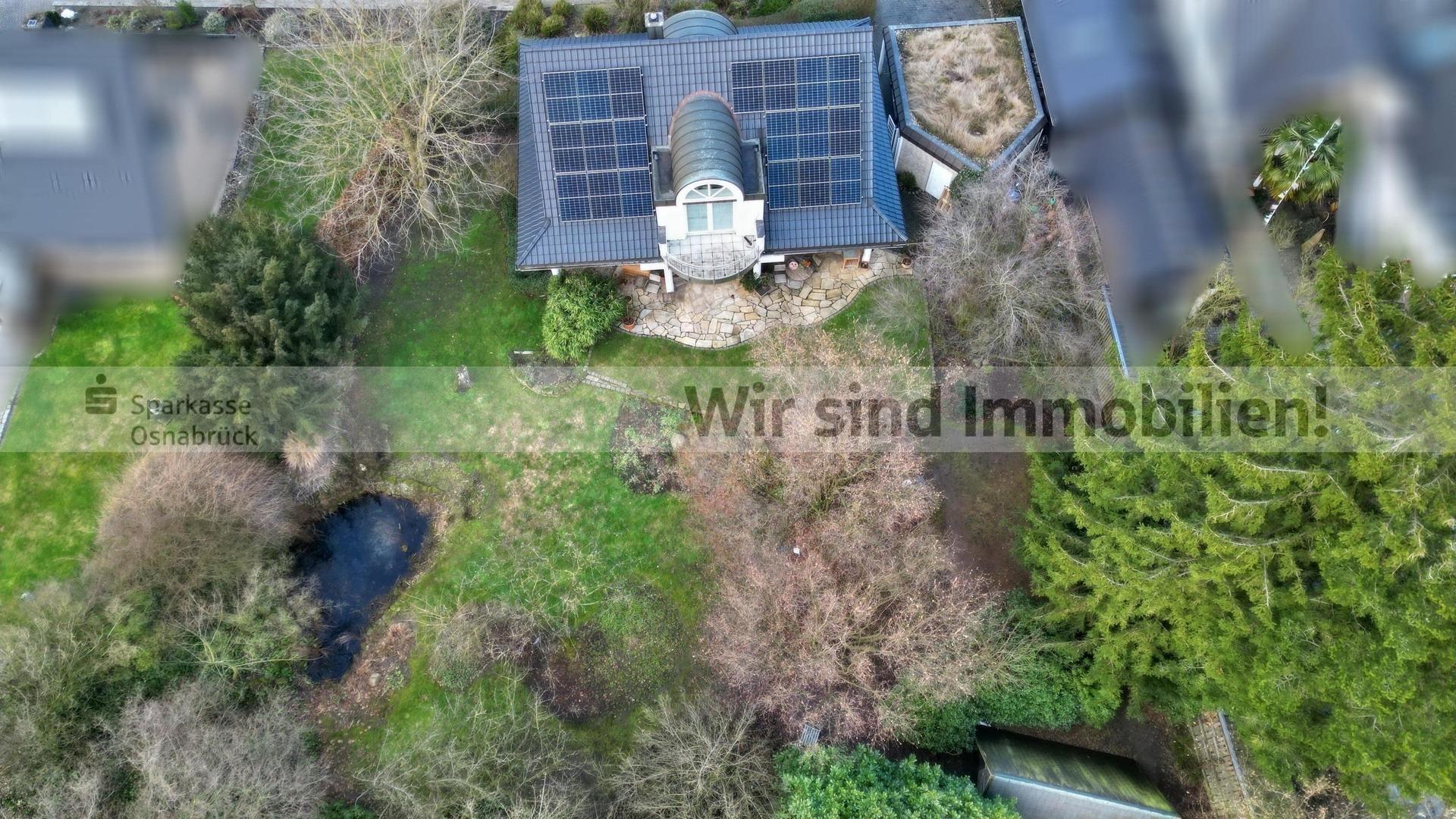Drohnenaufnahme Gartenansicht