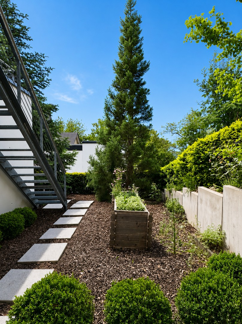 Gartenbereich vor Gästezimmer