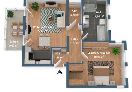Wohnungsgrundriss