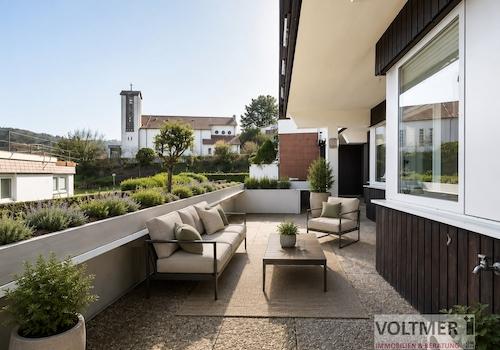 Loggia mit KI-Staging