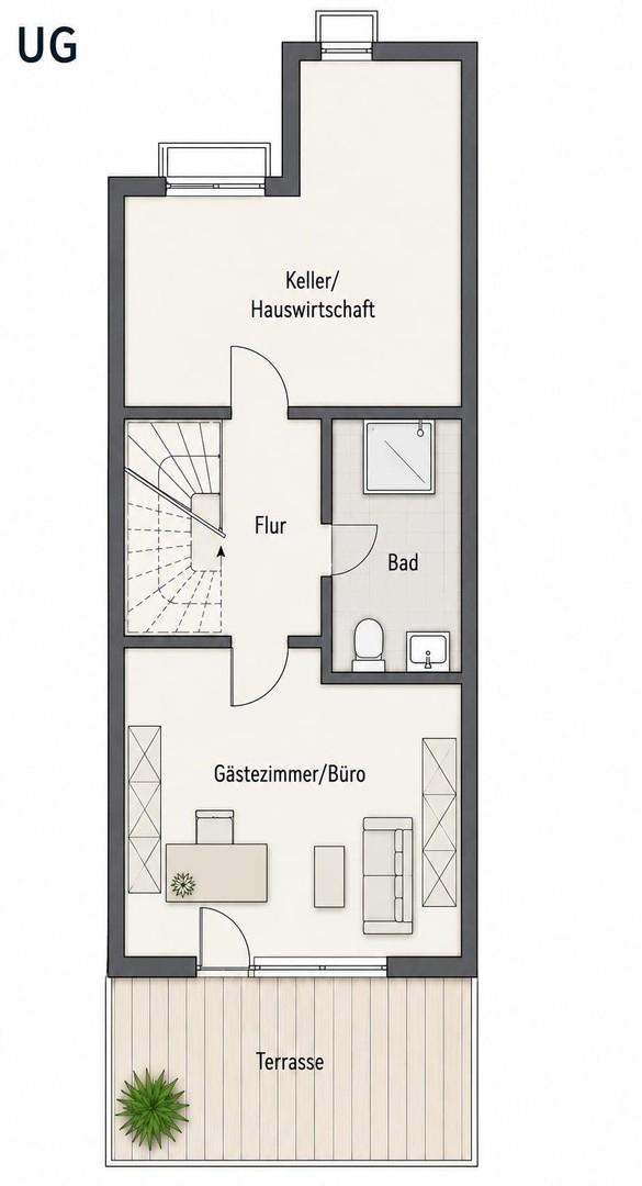 Grundrissskizze UG