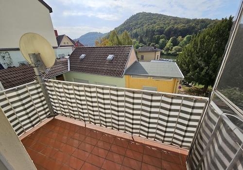 Balkon m. Blick auf den Neckar