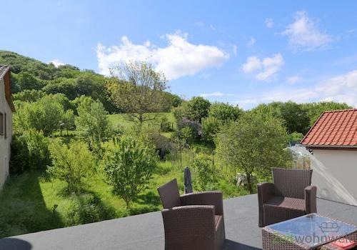 Gartenbusblick von Dachbalkon