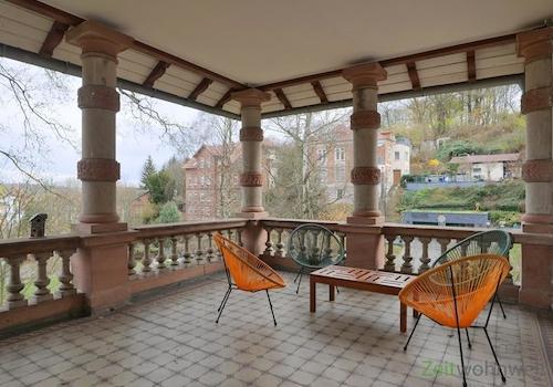 überdachte Terrasse im Dezember