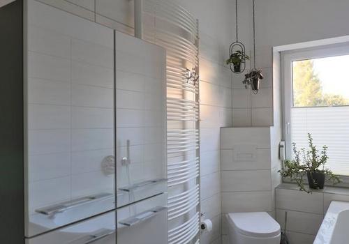 Badschrank und WC