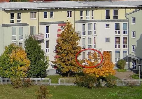 Außenansicht mit Markierung