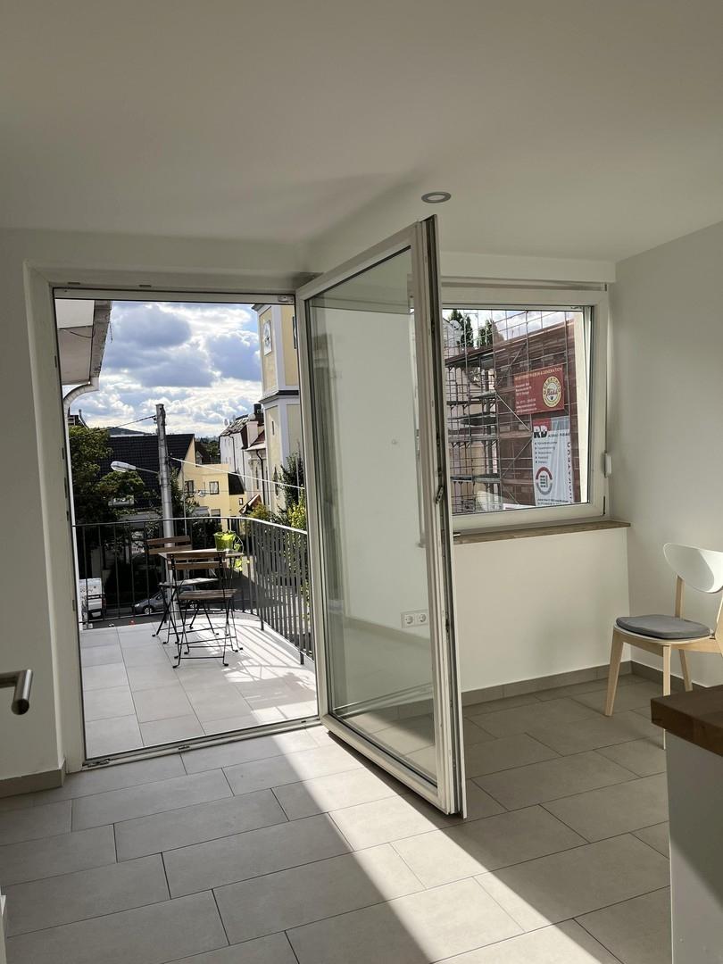 Blick auf Balkon