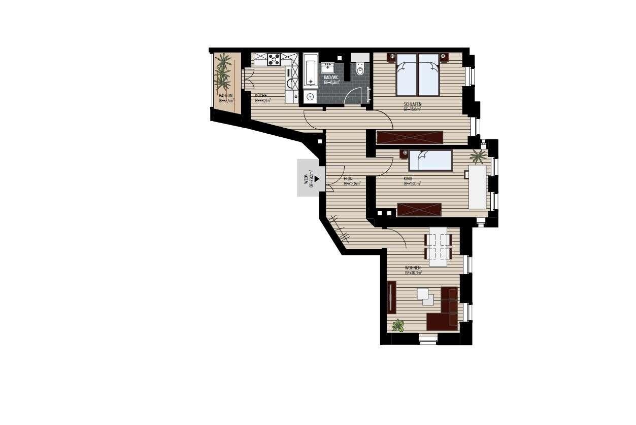Grundriss WE04