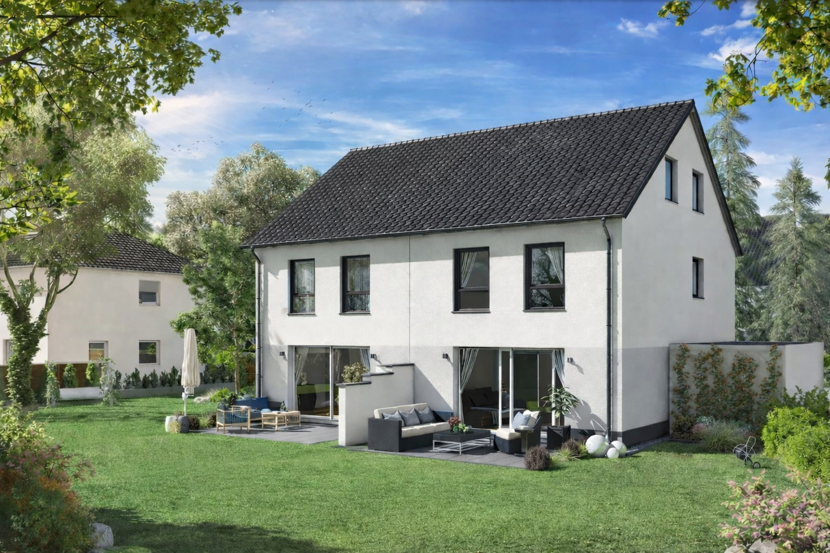 Haus Ansicht Gartenseite