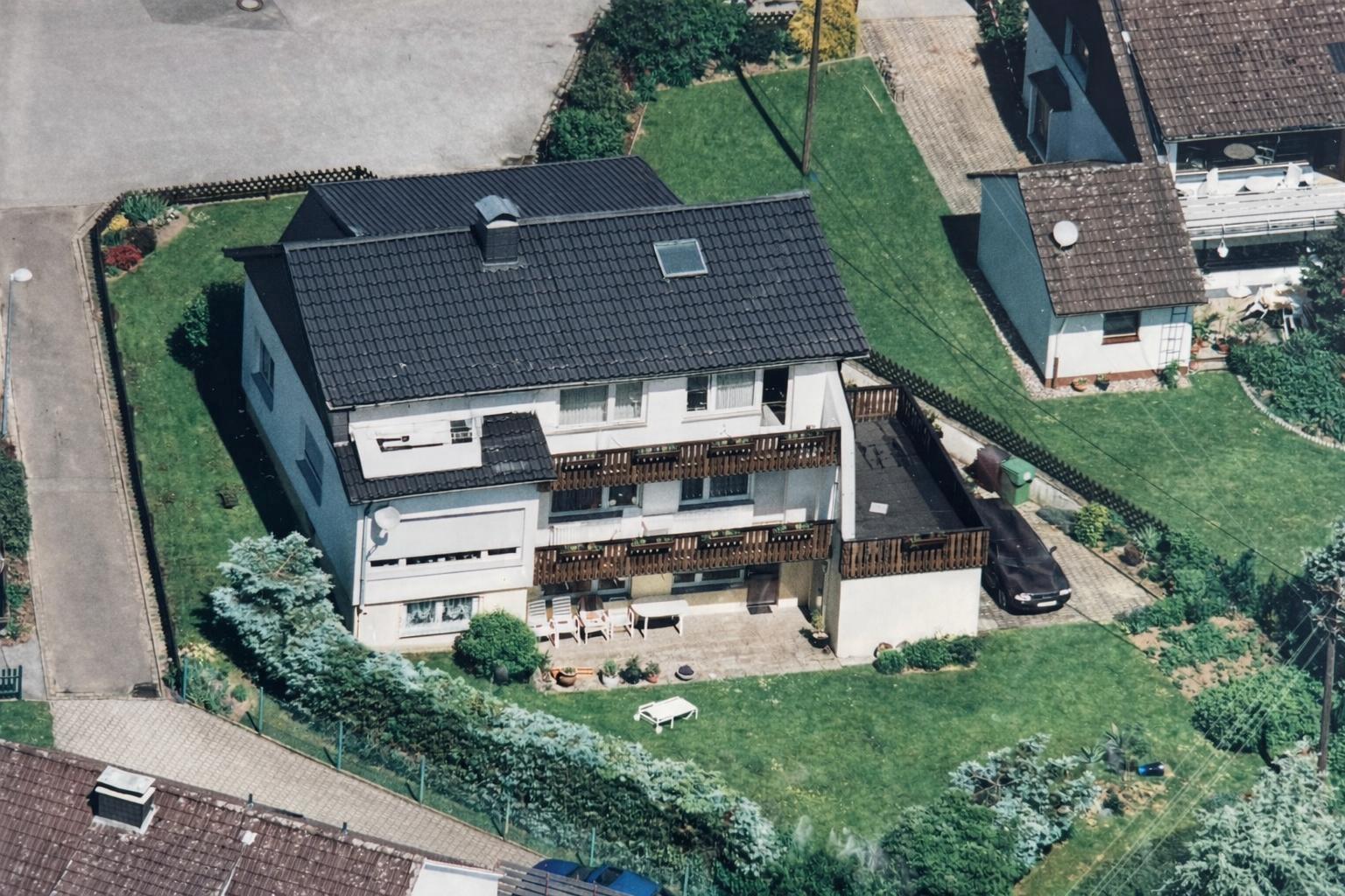 Blick von oben auf das Haus
