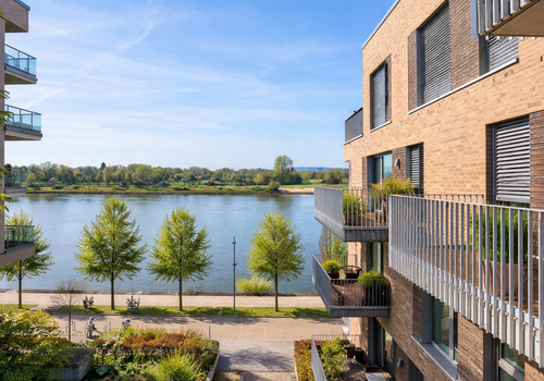 Blick vom Balkon auf die Weser