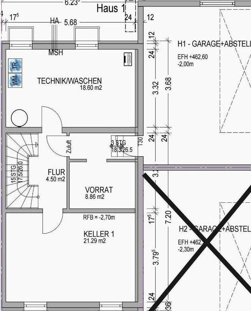 Garage und Keller
