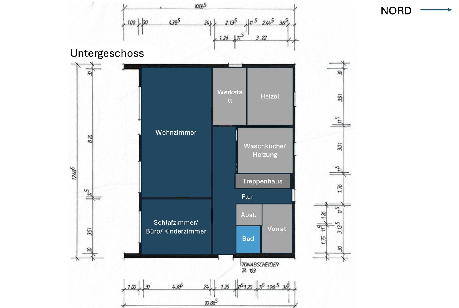 Grundriss Untergeschoss
