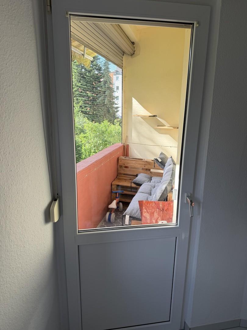 Blick auf den Balkon zum Garte