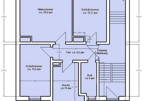 Grundriss der Wohnung