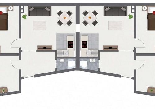 Grundriss DG links + rechts
