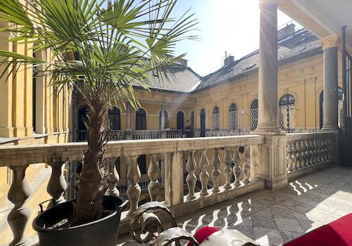 Blick vom Balkon
