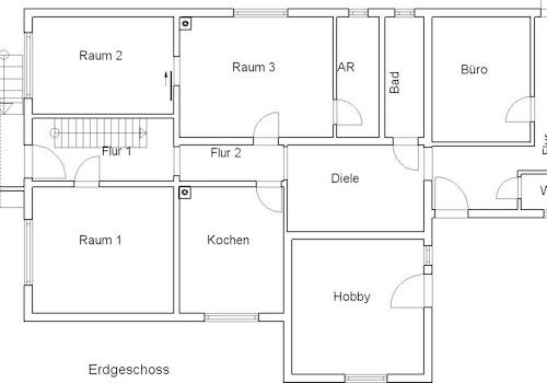 Erdgeschoss Wohnhaus