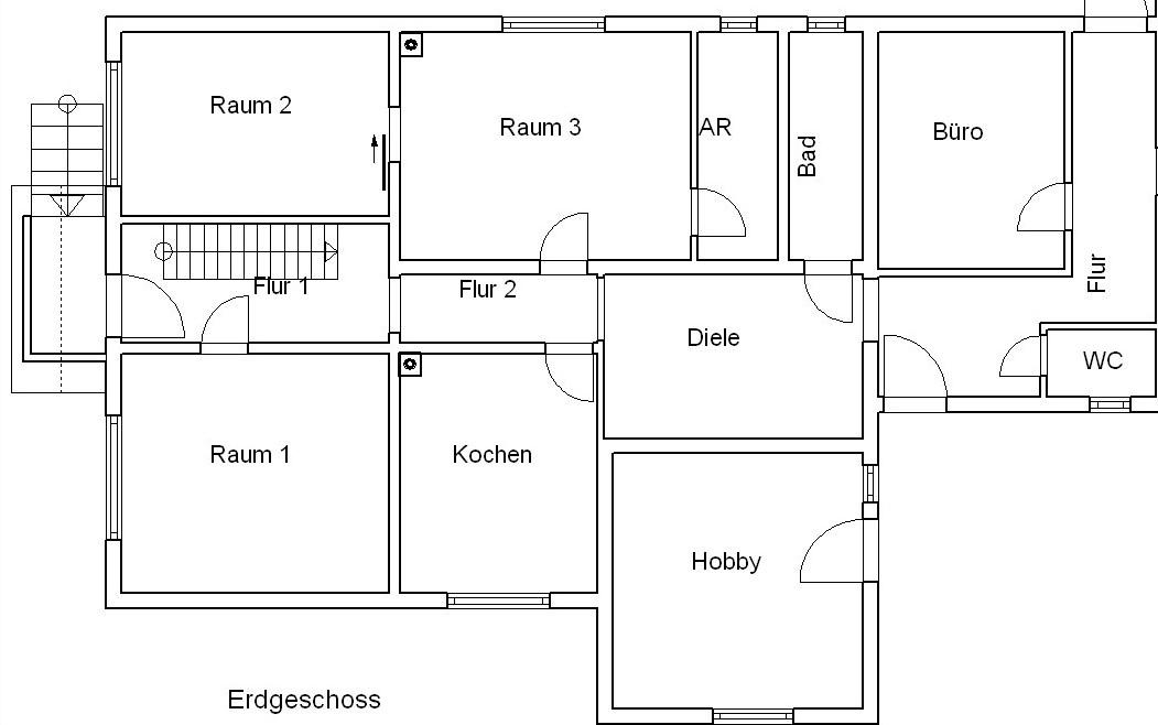 Erdgeschoss Wohnhaus