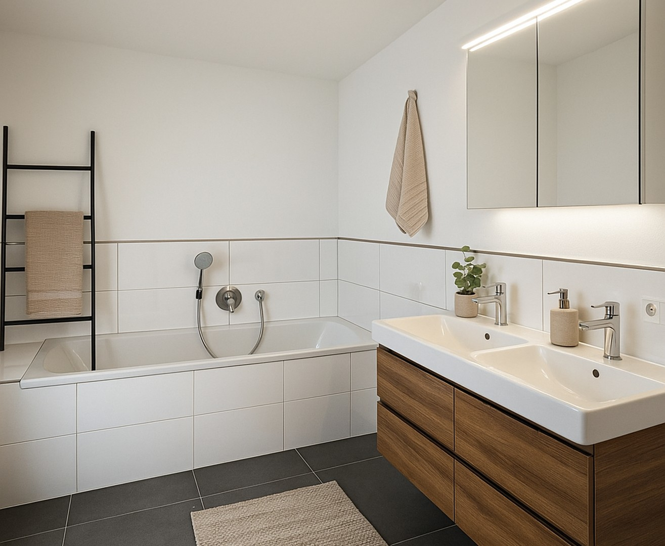 Badezimmer (KI-Staging) 
