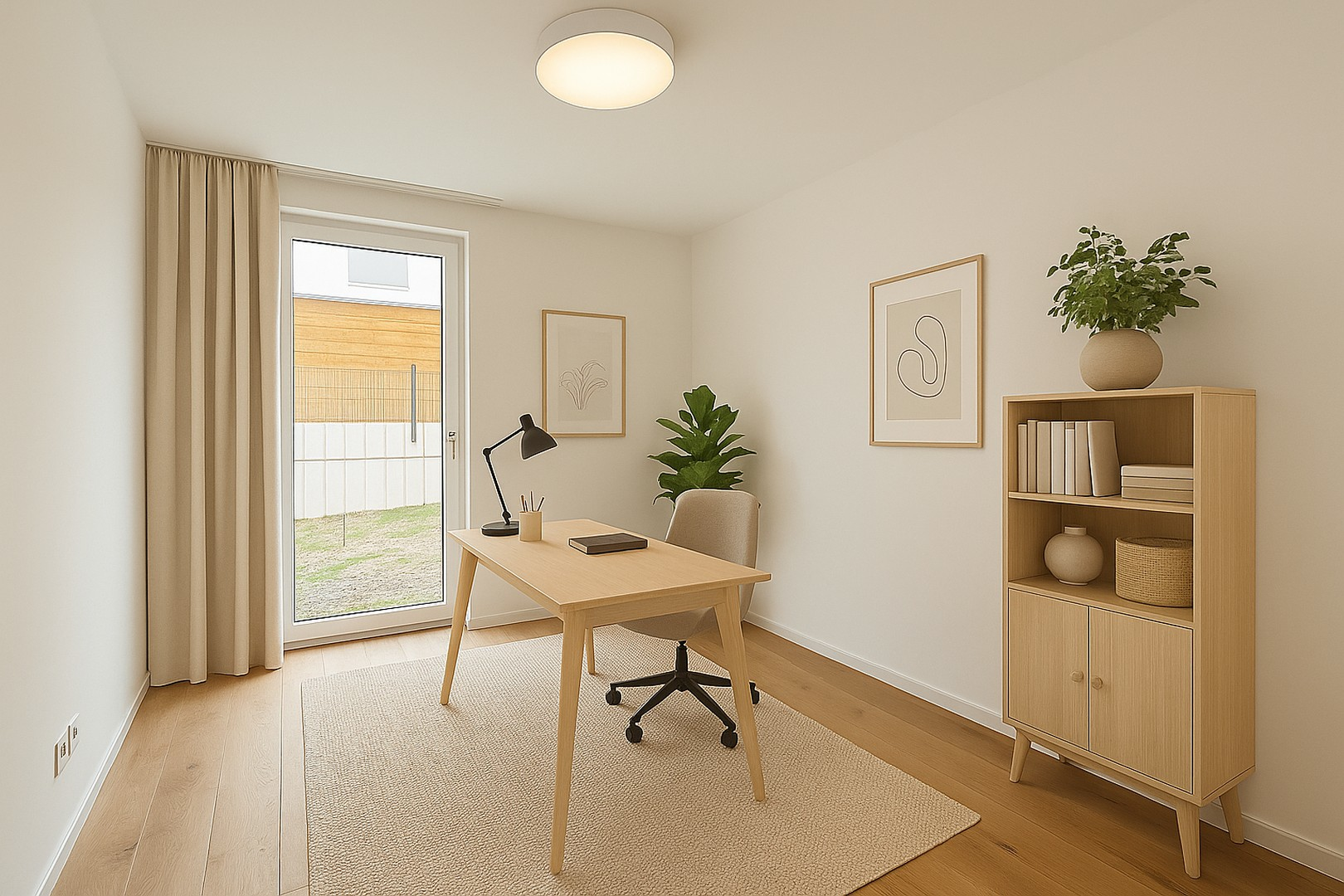 Arbeitszimmer (KI-Staging) 