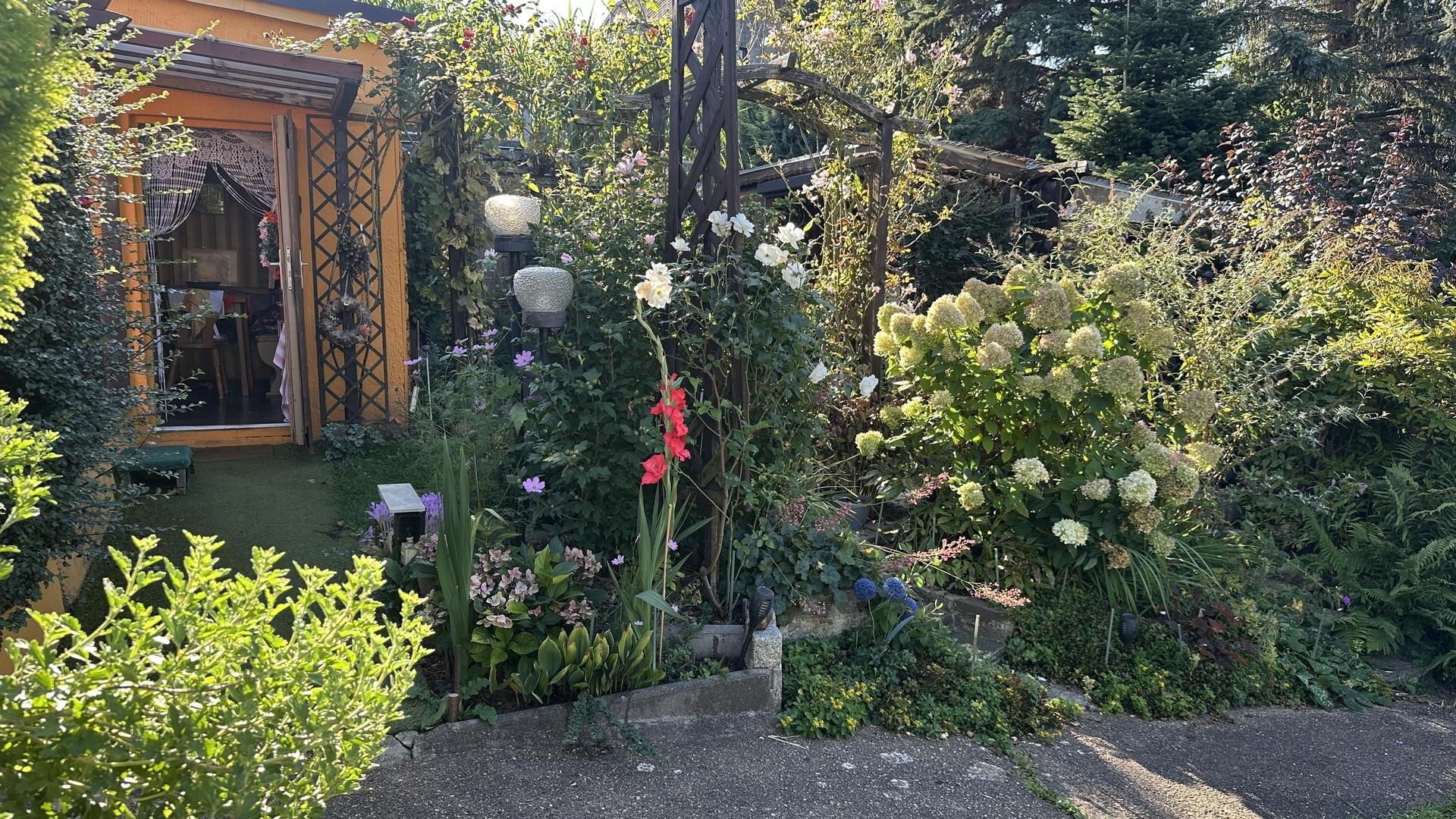Garten, Blick zur Sommerküche