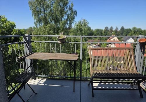 Balkon Gartenseite