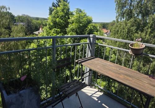 Balkon Gartenseite