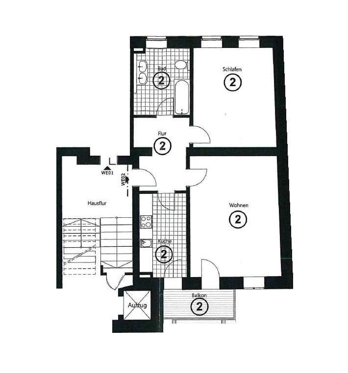Grundriss WE2