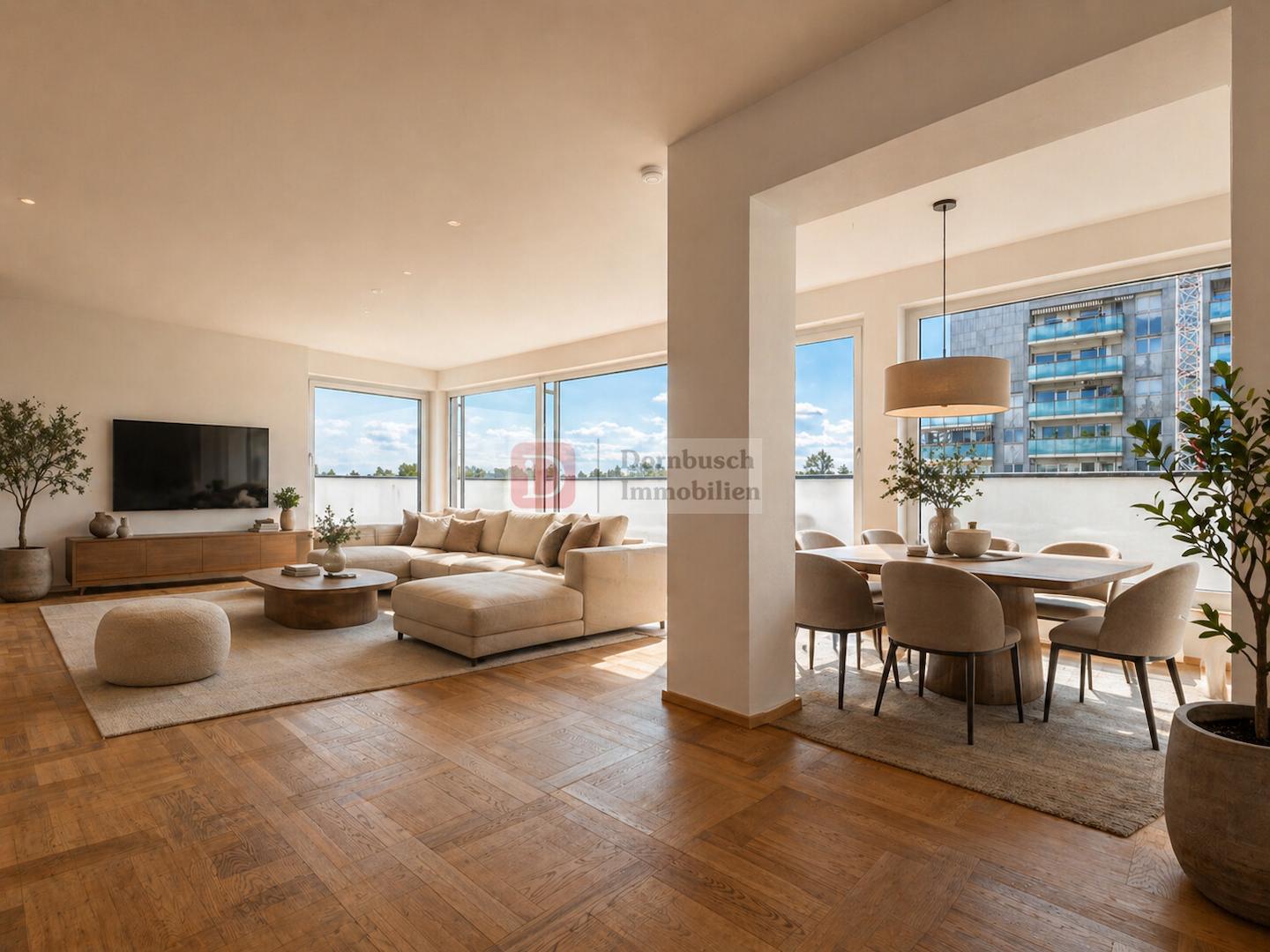 Wohn- und Essbereich - Virtual Staging