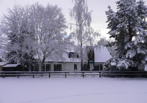 Hausansicht hinten im Winter