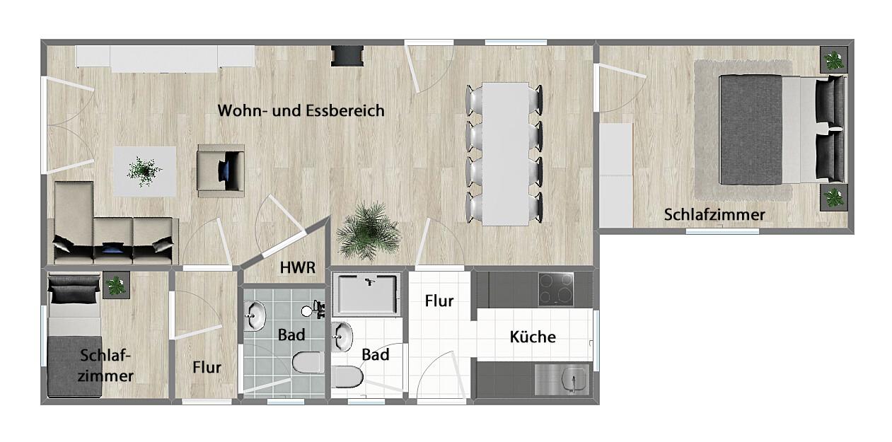 Grundriss (nicht maßstabsgetreu)