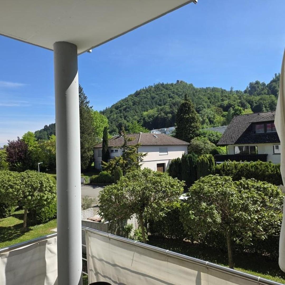 Ausblick Balkon zum Wald